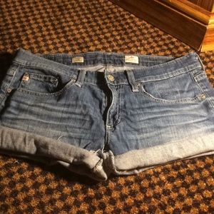 Adriano goldschmied tomboy cropped jean shorts